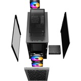DeepCool MATREXX 40 3FS, Boîtier PC Noir, USB-A 2.0, USB-A 3.2 (5 Gbit/s), Audio, Windows-kit