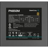 DeepCool PN850M 850W alimentation  Noir, 3x PCIe, 1x 12VHPWR, Gestion des câbles