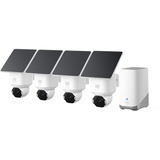 Eufy SoloCam E42 4-Cam Kit, Caméra de surveillance Blanc, 4K UHD, 8x zoom hybride, HomeBase S380