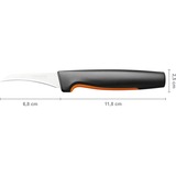Fiskars Functional Form Eplucheur courbé 68 mm, Couteau Noir/en acier inoxydable