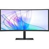 Samsung ViewFinity S6 S65VC 34" Moniteur UltraWide incurvé  Noir, HDMI, DisplayPort, 2x USb-A, USB-B, USB-C, RJ-45