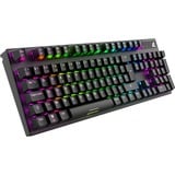 Sharkoon SKILLER SGK20 RGB clavier gaming mécanique Noir, Layout BE (AZERTY), Huano Red, 100%