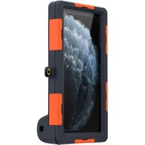Shellbox Apple / Samsung Housse de téléphone étanche 15M de plongée sous-marine, Housse smartphone Noir/Orange
