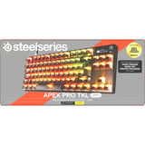 SteelSeries Apex Pro TKL Gen 3 (Steel) RGB clavier gaming mécanique Gris, Layout US (QWERTY), SteelSeries OmniPoint 3.0, 80% (TKL)