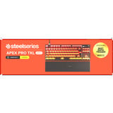 SteelSeries Apex Pro TKL Gen 3 (Steel) RGB clavier gaming mécanique Gris, Layout US (QWERTY), SteelSeries OmniPoint 3.0, 80% (TKL)