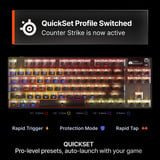 SteelSeries Apex Pro TKL Gen 3 (Steel) RGB clavier gaming mécanique Gris, Layout US (QWERTY), SteelSeries OmniPoint 3.0, 80% (TKL)