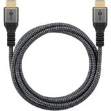 goobay Plus Câble HDMI ultra haut débit Gris, 1 mètre