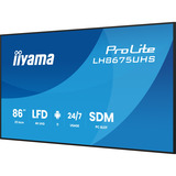 iiyama ProLite LH8675UHS-B2AG, Affichage public Noir (Mat), 3x HDMI | 1x DisplayPort | LAN | WiFi | 24/7
