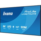 iiyama iiya 86 L LH8675UHS-B2AG 60Hz 4K IPS, Affichage public Noir (Mat)