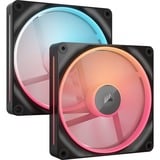 Corsair iCUE LINK LX140-R RGB PWM Reverse Fans Starter Kit, Ventilateur de boîtier Noir, 2 pièces, 4 broches PWM