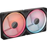 Corsair iCUE LINK LX140-R RGB PWM Reverse Fans Starter Kit, Ventilateur de boîtier Noir, 2 pièces, 4 broches PWM