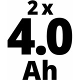 Einhell Einh 2x 4,0Ah & Twincharger Kit PXC, Bundle Noir/Rouge