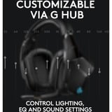 Logitech G935 Wireless 7.1 Surround Sound LIGHTSYNC, Casque gaming Noir, PC, PlayStation 4, Xbox One, Nintendo Switch