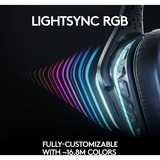 Logitech G935 Wireless 7.1 Surround Sound LIGHTSYNC casque gaming over-ear Noir, PC, PlayStation 4, Xbox One, Nintendo Switch