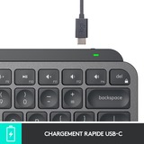 Logitech MX Keys Mini Minimalist Wireless Illuminé, clavier Graphite, Layout FR, Bluetooth