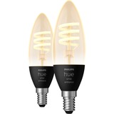 Philips Bougie filament E14 2-pack, Lampe 2200-4500K, Dimmable