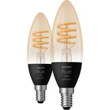 Philips Bougie filament E14 2-pack, Lampe 2200-4500K, Dimmable