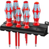 Wera 3165 i/6 Jeu de tournevis, acier inoxydable + support Rouge/Bleu, 6 pièces