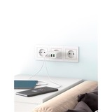 goobay 68W GaN USB-C PD Multiport Quick Charger Blanc, 2x USB-C, 2x USB-A