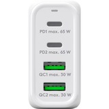 goobay 68W GaN USB-C PD Multiport Quick Charger, Chargeur Blanc