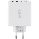 goobay 68W GaN USB-C PD Multiport Quick Charger, Chargeur Blanc