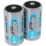 Ansmann NiMh Professionnel Mono D HR20, Batterie Argent, 10000 mAH