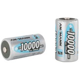 Ansmann NiMh Professionnel Mono D HR20, Batterie Argent, 10000 mAH