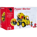 BIG Power Worker - Camion de ciment + figurine, Jeu véhicule Jaune/gris