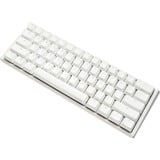 Ducky One 3 Mini White, clavier gaming Blanc/Argent, Layout BE, Red Cherry MX RGB, LED RG, 60%, ABS
