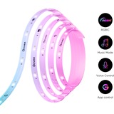 Govee Strip Light S Segmented Colour Control, Bande LED 3 mètres, 2,4GHz wifi, Bluetooth