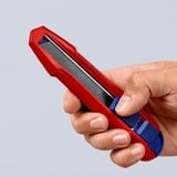 KNIPEX Couteau universel CutiX, Cutter Rouge/Bleu, 2 lames incluses