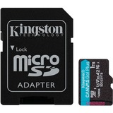 Kingston Canvas Go! Plus 1 To microSDXC, Carte mémoire Noir, Adaptateur inclus, Classe 10, UHS-I U3, V30, A2