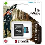 Kingston Canvas Go! Plus 1 To microSDXC, Carte mémoire Noir, Adaptateur inclus, Classe 10, UHS-I U3, V30, A2