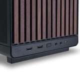Lian Li A3-mATX Black (Wood Edition) boîtier midi tower Noir/bois | 2x USB-A | 1x USB-C