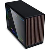 Lian Li A3-mATX Black (Wood Edition) boîtier midi tower Noir/bois | 2x USB-A | 1x USB-C