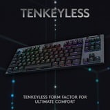 Logitech G915 TKL LIGHTSPEED Wireless RGB Mechanical Gaming Keyboard (clavier de jeu mécanique sans fil RGB) Noir, GL Linear, LIGHTSYNC RGB