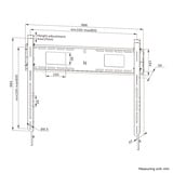 Neomounts WL30-750BL18 support mural plat, Montage Noir