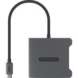 Sitecom Adaptateur USB-C vers Triple HDMI Gris