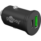 goobay 45W Dual USB PD chargeur de voiture Noir, 1x USB-C, 1x USB-A