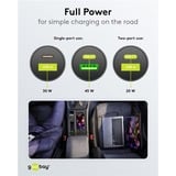 goobay 45W Dual USB PD chargeur de voiture Noir, 1x USB-C, 1x USB-A