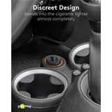 goobay 45W Dual USB PD chargeur de voiture Noir, 1x USB-C, 1x USB-A