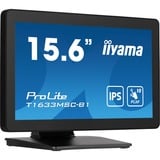 iiyama ProLite T1633MSC-B1 15.6" Moniteur tactile Noir, 1x DisplayPort, 1x HDMI, 2x USB-A