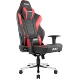 AKRacing MAX BK/RD Siège de jeu sur PC Siège capitonné Noir, Rouge, Siège gaming Noir/Rouge, Siège de jeu sur PC, 182 kg, Siège capitonné, Dossier capitonné, Noir, Aluminium