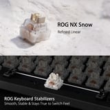 ASUS ROG Strix Scope II 96 Wireless RGB clavier gaming mécanique Noir, Layout BE (AZERTY), ROG NX Snow, 96 %, Hot-swappable, Bluetooth, 2.4GHz, USB 2.0