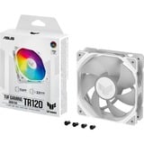 ASUS TUF Gaming TR120 ARGB, Ventilateur de boîtier Blanc/transparent, Refroidisseur d'air, 12 cm, 2000 tr/min, Blanc