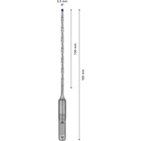 Bosch SDS plus-7X 1 pièce(s), Perceuse Marteau perforateur, 3,5 mm, 165 mm, Brique, Béton, Ciment dur, Pierre naturelle, Grès, pierre, 10 cm, SDS Plus