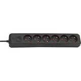 Brennenstuhl Eco-Line multiprise à 6 prises Noir, 6x prises