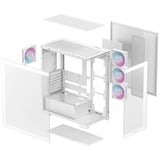 DeepCool  boîtier midi tower Blanc | 2x USB-A | 1x USB-C | RGB | Verre Trempé