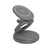 ICY BOX 3-en-1 pliable sans fil  chargeur Anthracite, 1x USB-C