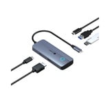 ICY BOX Station d'accueil 5-en-1 Travel avec bouton off-screen Gris